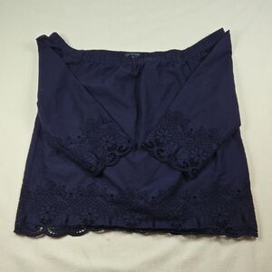 Tommy Hilfiger Navy Off The Shoulder Shirt